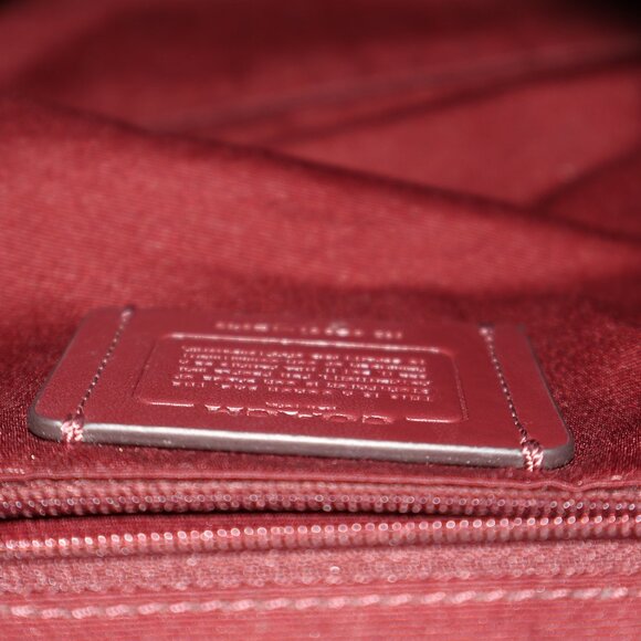 Coach Pebbled Leather Drawstring Backpack Taupe Beige - Picture 11 of 16